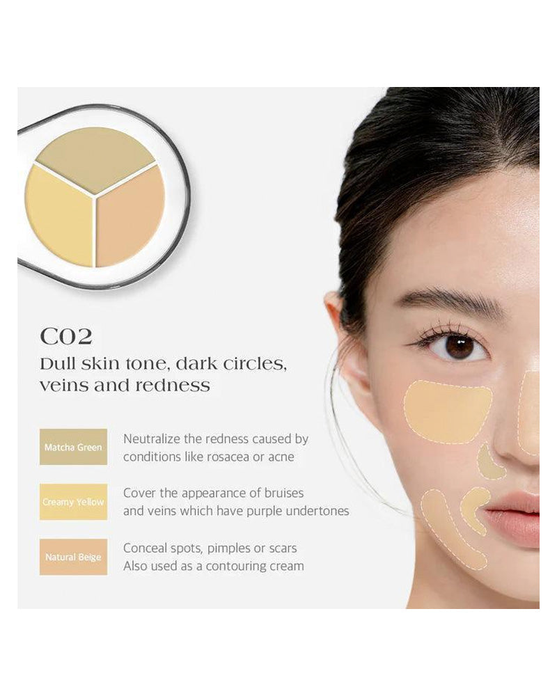 Dear.A Perfect Cover Concealer Palette: With Angled Brush