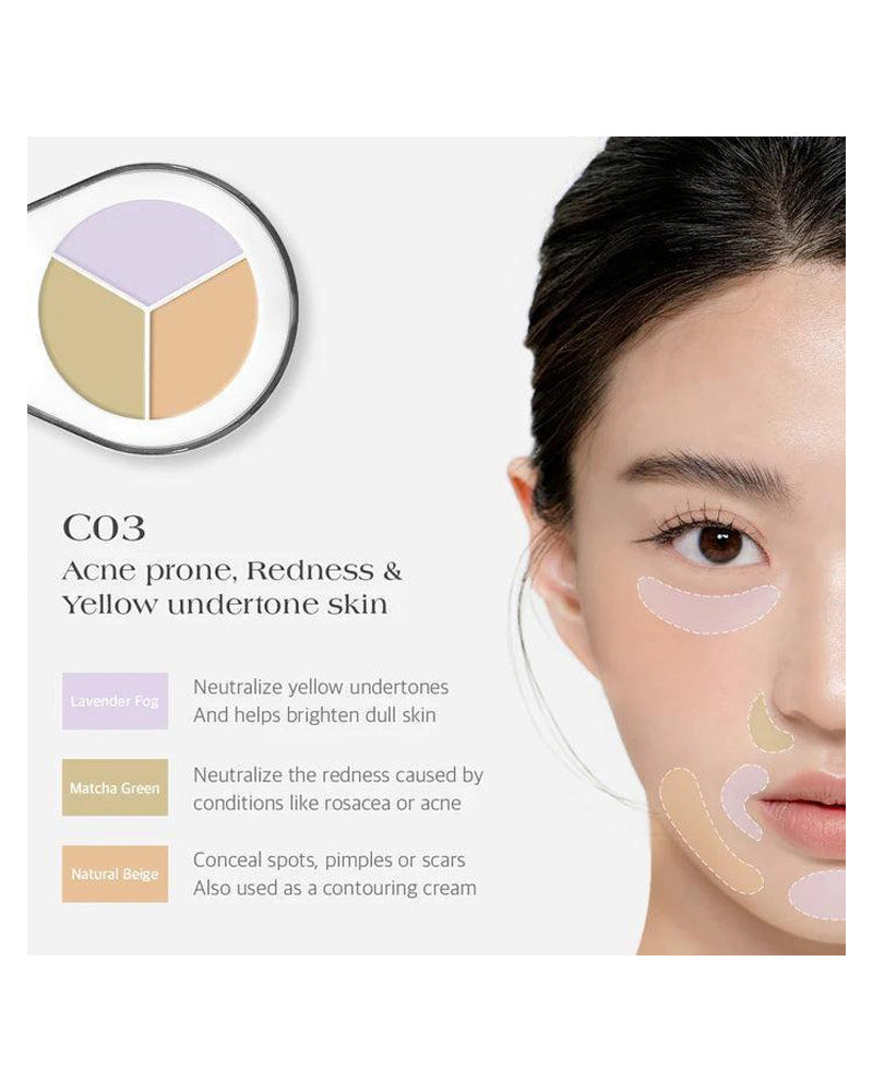 Dear.A Perfect Cover Concealer Palette: With Angled Brush