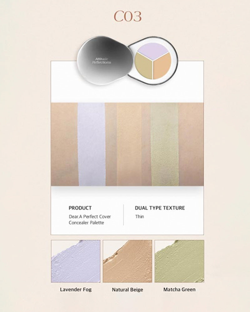 Dear.A Perfect Cover Concealer Palette: With Mini Finger Puff